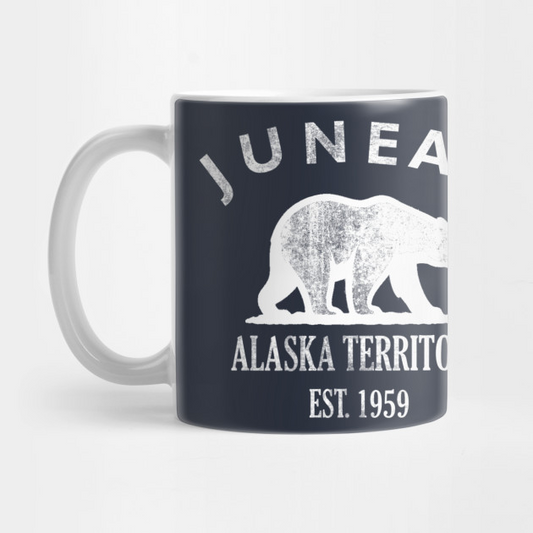 Juneau Alaska Vintage Retro Mug - White Logo