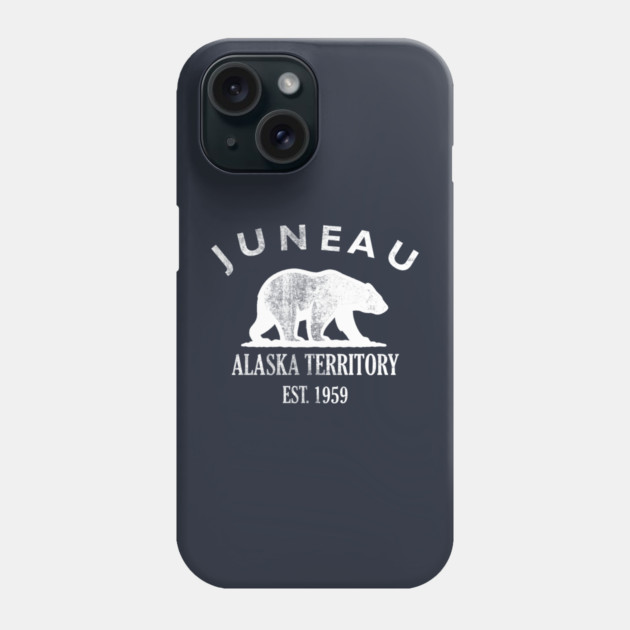 Juneau Alaska Vintage Retro Phone Case - White Logo