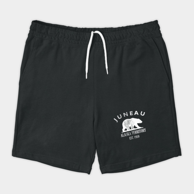 Juneau Alaska Vintage Retro Shorts - White Logo - Various Colors