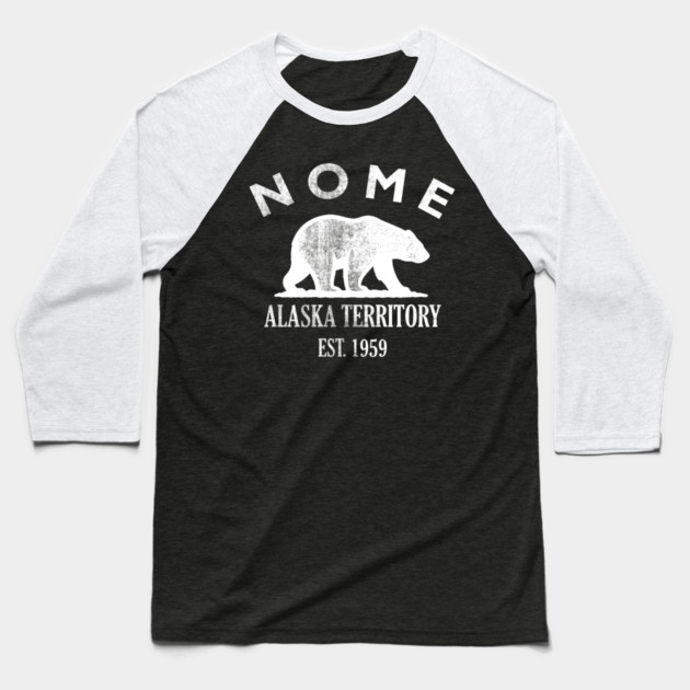 Nome Alaska Vintage Retro Baseball Tee - White Logo - Various Colors