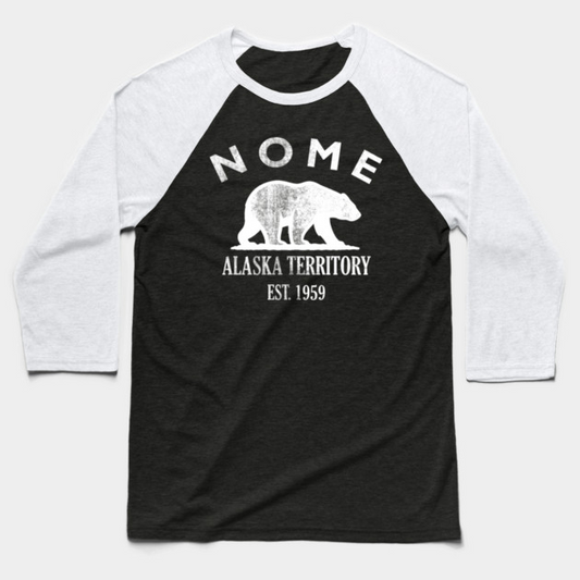 Nome Alaska Vintage Retro Baseball Tee - White Logo - Various Colors