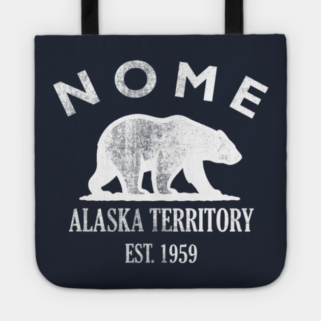 Nome Alaska Vintage Retro Tote - White Logo