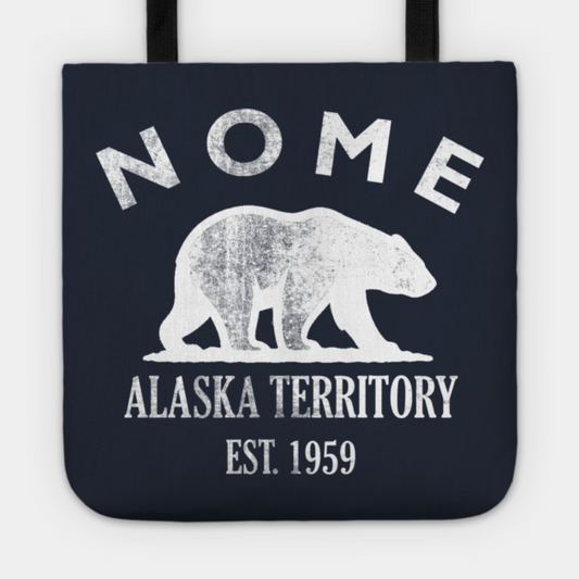 Nome Alaska Vintage Retro Tote - White Logo