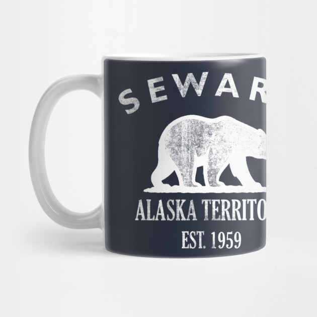 Seward Alaska Vintage Retro Mug - White Logo