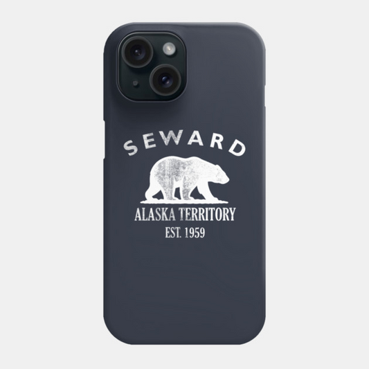 Seward Alaska Vintage Retro Phone Case - White Logo