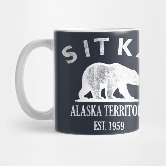 Sitka Alaska Vintage Retro Mug - White Logo