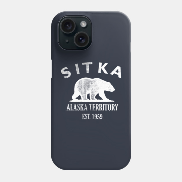 Sitka Alaska Vintage Retro Phone Case - White Logo