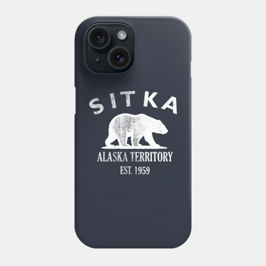 Sitka Alaska Vintage Retro Phone Case - White Logo