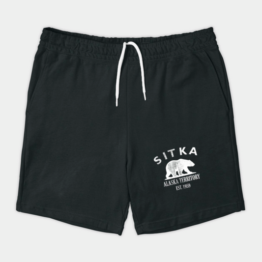 Sitka Alaska Vintage Retro Shorts - White Logo - Various Colors