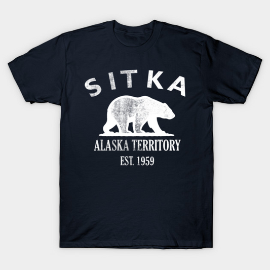 Sitka Alaska Vintage Retro Women's T-Shirt - White Logo - Various Colors