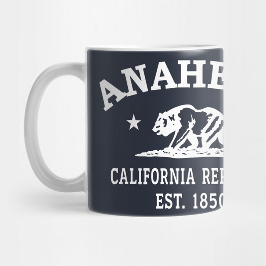 Anaheim California Vintage Retro Mug - White Logo