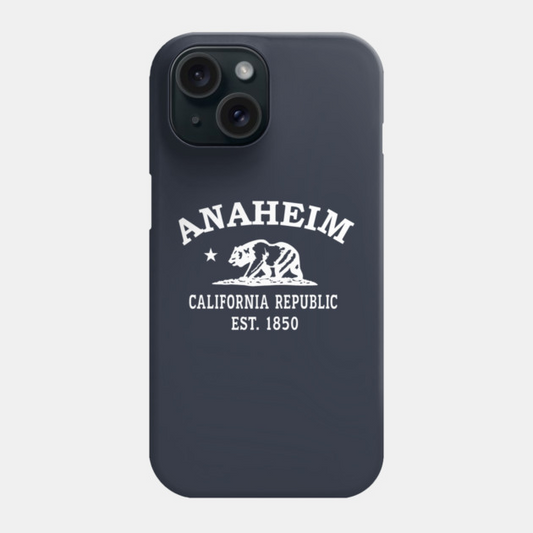 Anaheim California Vintage Retro Phone Case - White Logo