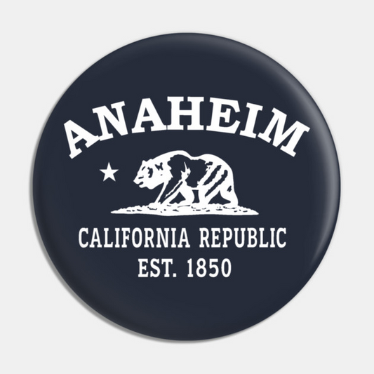 Anaheim California Vintage Retro Pin - White Logo