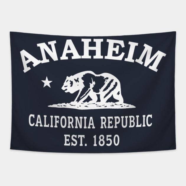 Anaheim California Vintage Retro Tapestry - White Logo