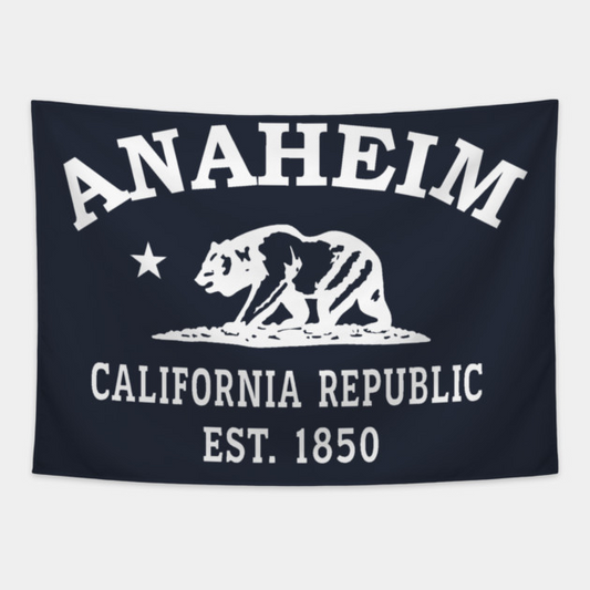 Anaheim California Vintage Retro Tapestry - White Logo