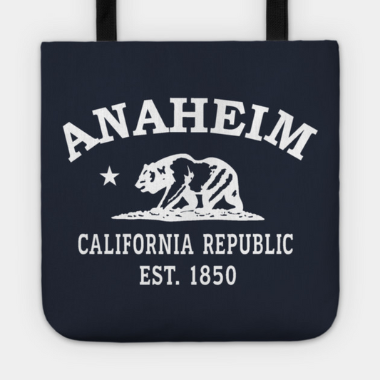 Anaheim California Vintage Retro Tote - White Logo