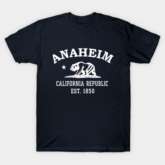 Anaheim California Vintage Retro Women's T-Shirt - White Logo - Various Colors