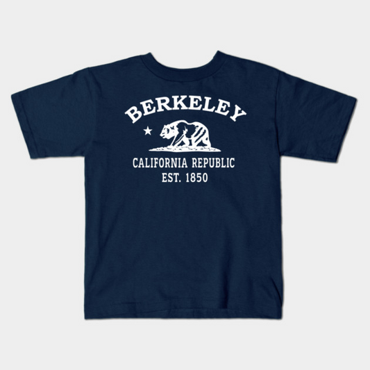 Berkeley California Vintage Retro Kids T-Shirt - White Logo - Various Colors
