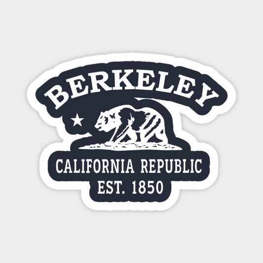 Berkeley California Vintage Retro Magnet - White Logo