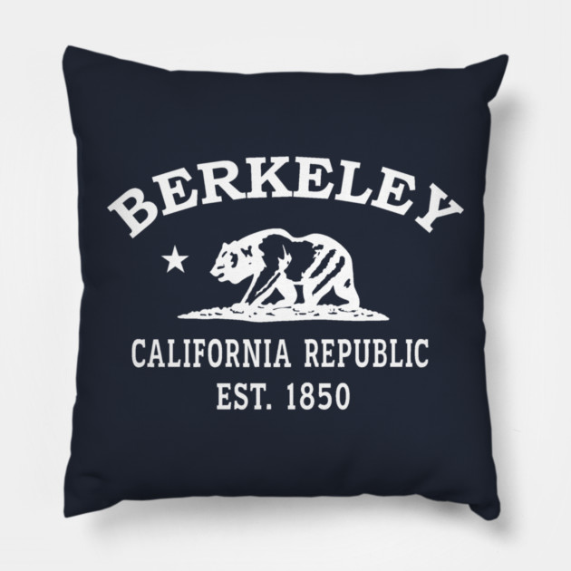 Berkeley California Vintage Retro Throw-Pillow - White Logo
