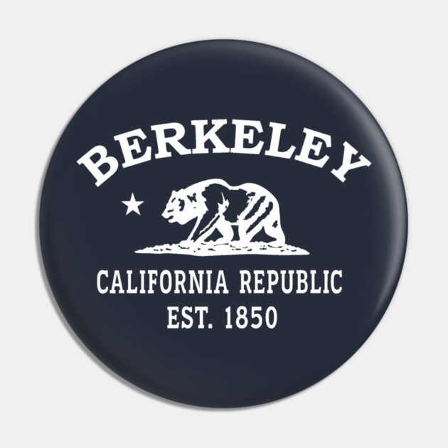 Berkeley California Vintage Retro Pin - White Logo