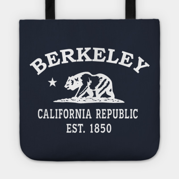 Berkeley California Vintage Retro Tote - White Logo