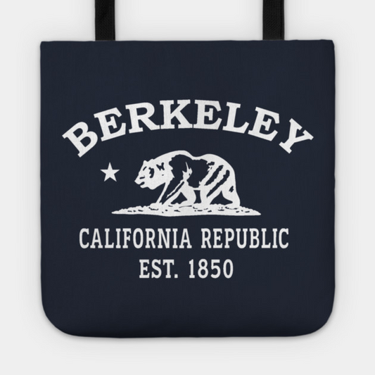 Berkeley California Vintage Retro Tote - White Logo