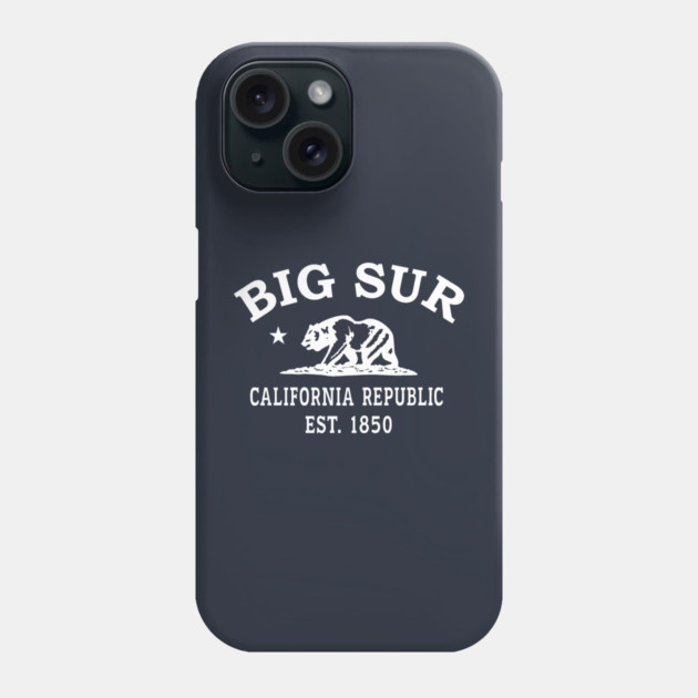 Big Sur California Vintage Retro Phone Case - White Logo