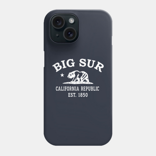Big Sur California Vintage Retro Phone Case - White Logo