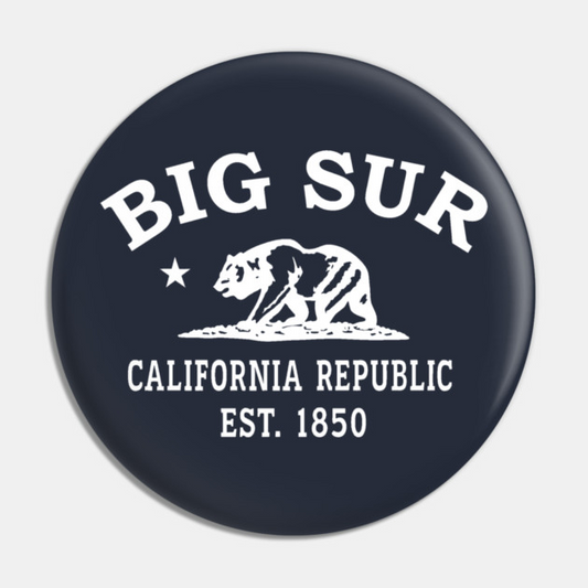 Big Sur California Vintage Retro Pin - White Logo