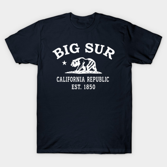 Big Sur California Vintage Retro Women's T-Shirt - White Logo - Various Colors