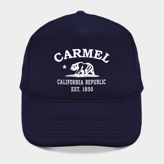 Carmel California Vintage Retro Hat - White Logo - Various Colors