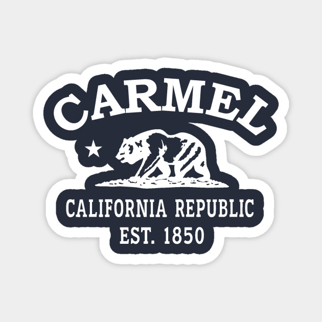 Carmel California Vintage Retro Magnet - White Logo