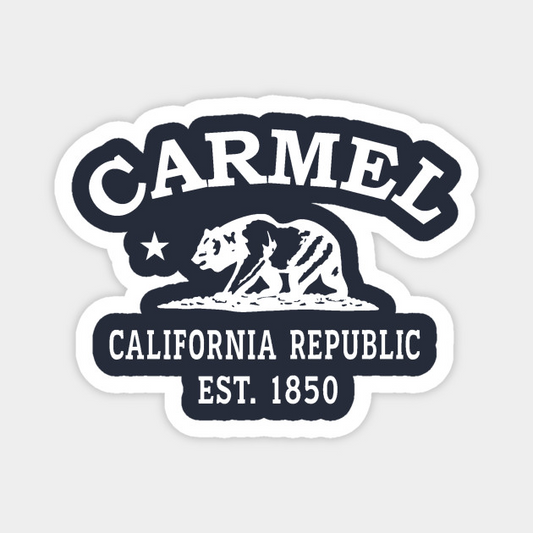 Carmel California Vintage Retro Magnet - White Logo