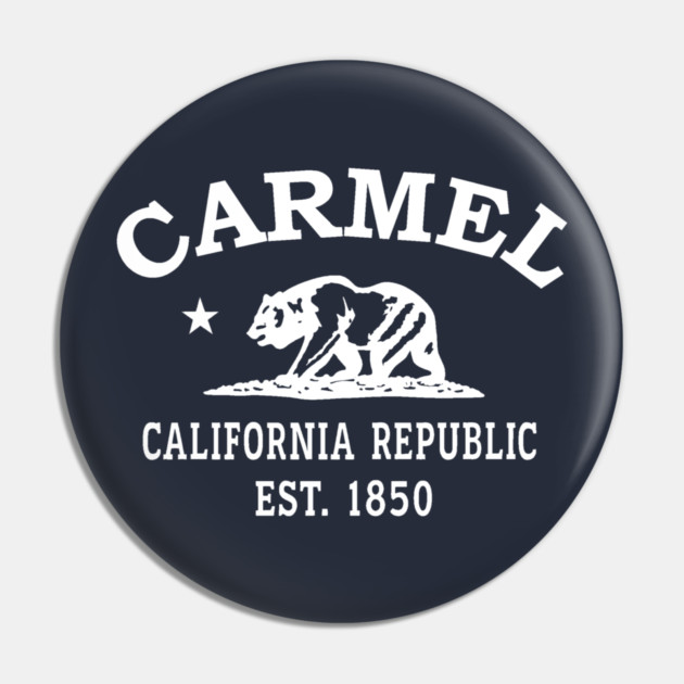 Carmel California Vintage Retro Pin - White Logo