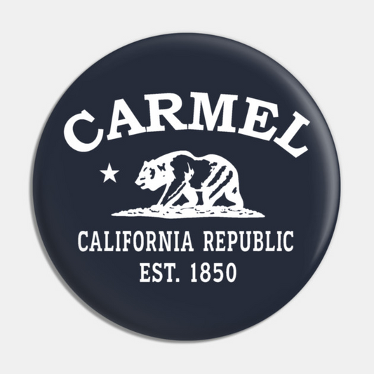 Carmel California Vintage Retro Pin - White Logo