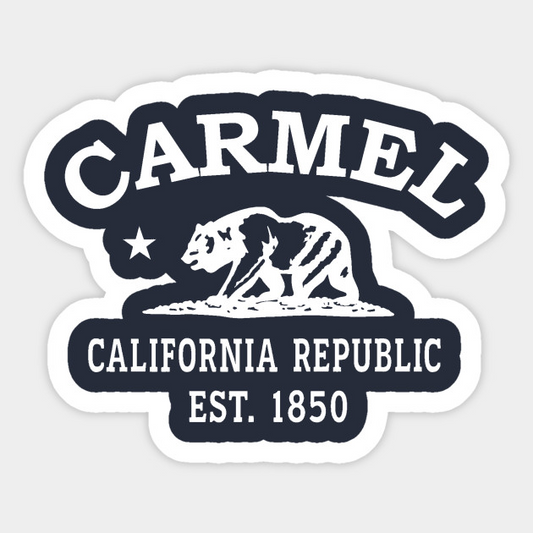 Carmel California Vintage Retro Sticker - White Logo