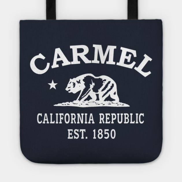 Carmel California Vintage Retro Tote - White Logo