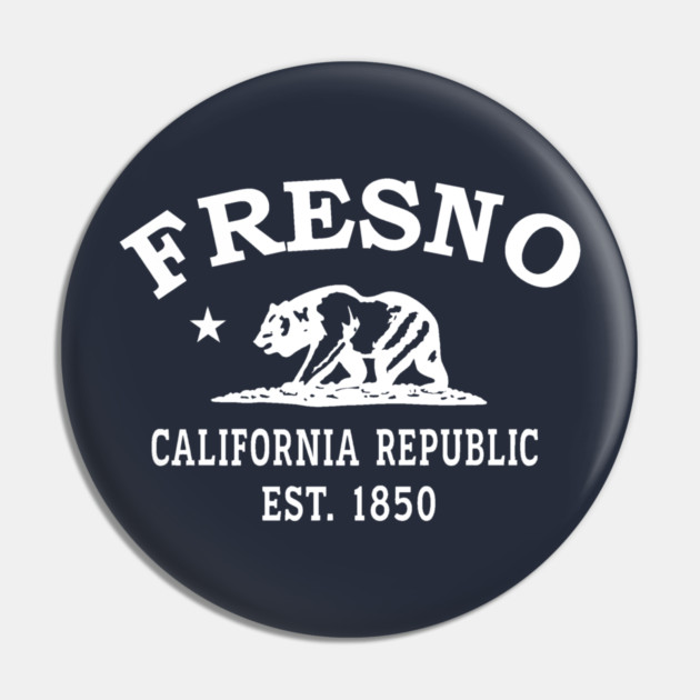Fresno California Vintage Retro Pin - White Logo