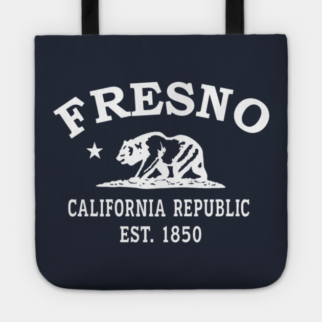 Fresno California Vintage Retro Tote - White Logo