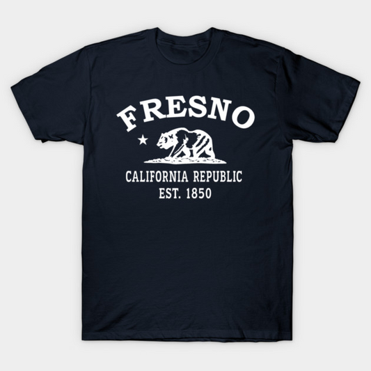 Fresno California Vintage Retro Women's T-Shirt - White Logo - Various Colors