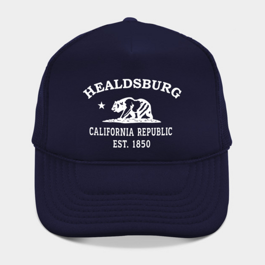 Healdsburg California Vintage Retro Hat - White Logo - Various Colors