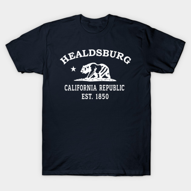 Healdsburg California Vintage Retro Women's T-Shirt - White Logo - Various Colors