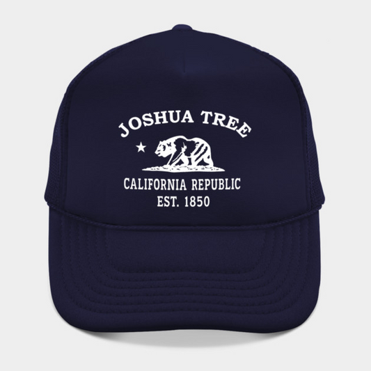 Joshua Tree California Vintage Retro Hat - White Logo - Various Colors