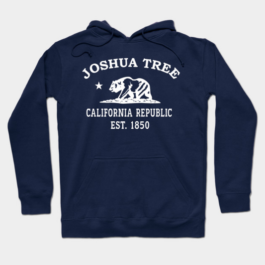 Joshua Tree California Vintage Retro Hoodie - White Logo - Various Colors