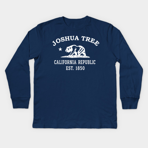 Joshua Tree California Vintage Retro Kids Long-Sleeve T-Shirt - White Logo - Various Colors