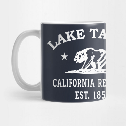 Lake Tahoe California Vintage Retro Mug - White Logo