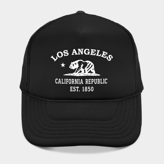 Los Angeles California Vintage Retro Hat - White Logo - Various Colors