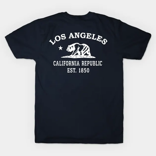 Los Angeles California Vintage Retro Men's T-Shirt - White Logo - Various Colors