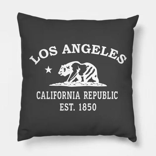 Los Angeles California Vintage Retro Throw-Pillow - White Logo